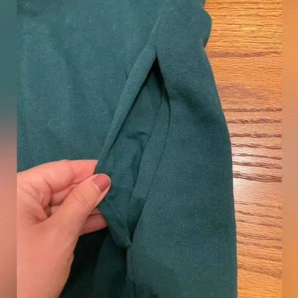 Zenana Green Long Sleeve Oversized Tunic Sweatshirt with Pockets - Picture 5 of 10